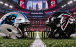 Carolina Panthers at Atlanta Falcons NFL Week 2 matchup graphic with spread pick and analysis from Joe Jensen