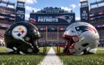 Pittsburgh Steelers at New England Patriots NFL Week 2 matchup graphic with spread pick and analysis from Joe Jensen