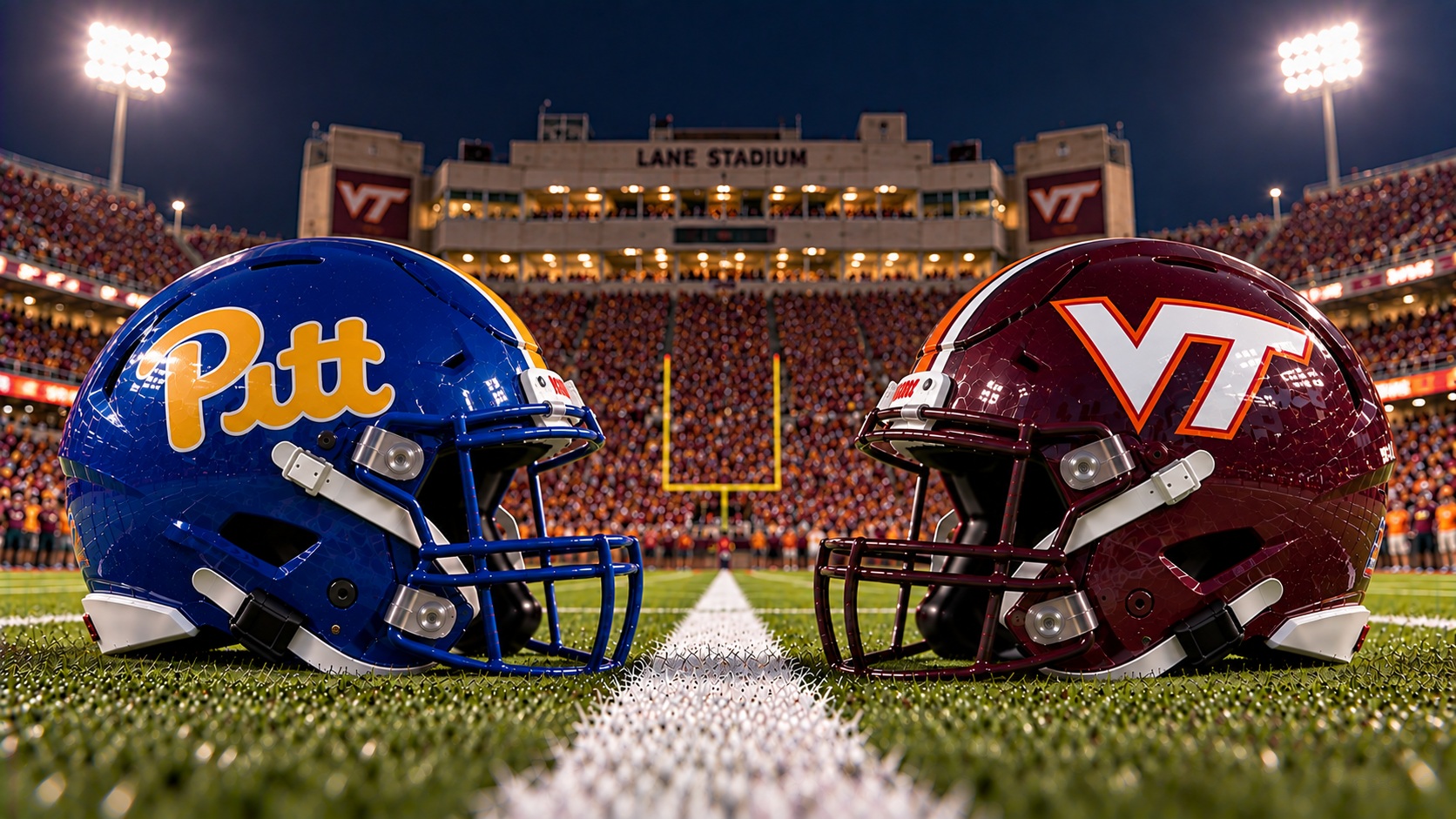 Pittsburgh at Virginia Tech College Football ACC Pick Pittsburgh Panthers at Virginia Tech Hokies college football ACC matchup graphic with spread pick and analysis from Joe Jensen