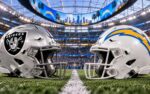 Las Vegas Raiders at Los Angeles Chargers NFL Week 2 matchup graphic with spread pick and analysis from Joe Jensen