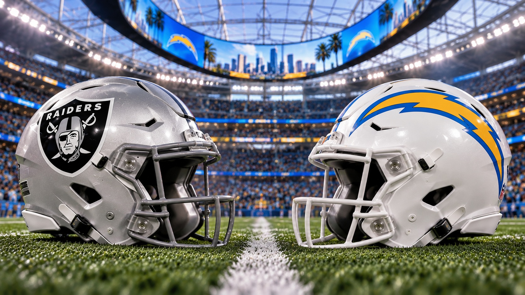 Las Vegas Raiders at Los Angeles Chargers NFL Week 2 Pick Las Vegas Raiders at Los Angeles Chargers NFL Week 2 matchup graphic with spread pick and analysis from Joe Jensen