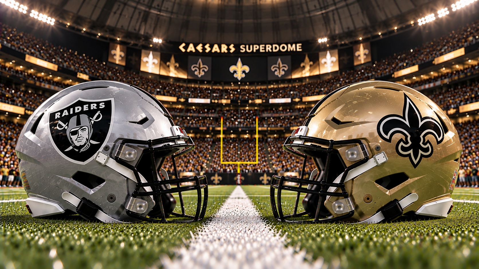Las Vegas Raiders at New Orleans Saints NFL Week 3 Pick Las Vegas Raiders at New Orleans Saints NFL Week 3 matchup graphic with spread pick and analysis from Joe Jensen