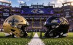 New Orleans Saints at Baltimore Ravens NFL Week 2 matchup graphic with spread pick and analysis from Joe Jensen