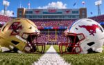 Boston College Eagles at SMU Mustangs college football ACC matchup graphic with spread pick and analysis from Joe Jensen