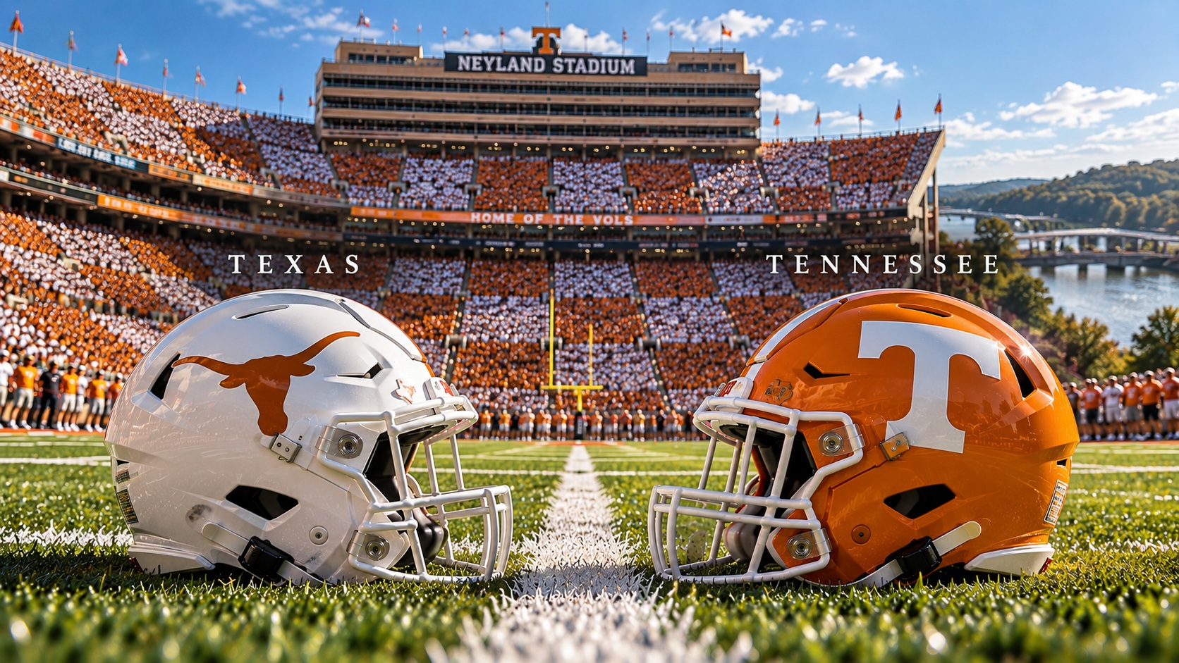 Texas at Tennessee College Football SEC Pick Texas Longhorns at Tennessee Volunteers college football SEC matchup graphic with spread pick and analysis from Joe Jensen