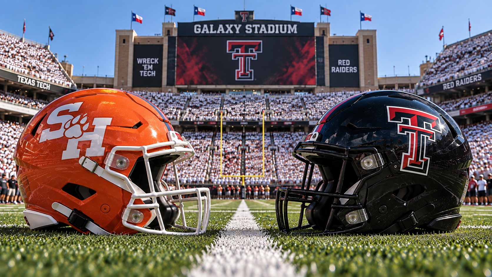 Sam Houston at Texas Tech College Football Week 4 Pick Sam Houston Bearkats at Texas Tech Red Raiders college football Week 4 matchup graphic with spread pick and analysis from Joe Jensen