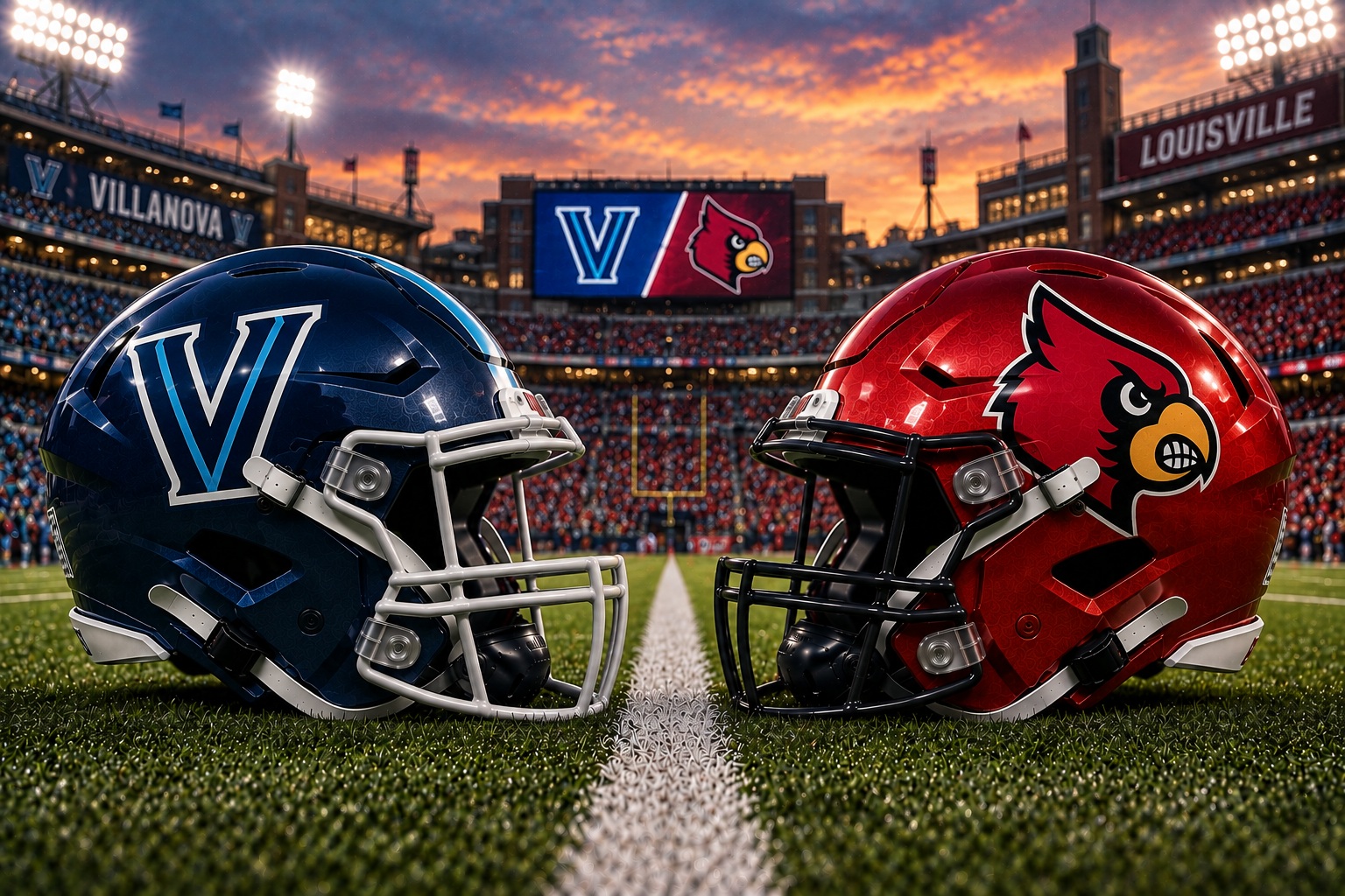 Villanova at Louisville College Football Week 2 Pick Villanova Wildcats at Louisville Cardinals college football Week 2 matchup graphic with total pick and analysis from Joe Jensen