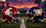 Washington State Cougars at Washington Huskies Apple Cup rivalry matchup graphic with spread pick and analysis from Joe Jensen
