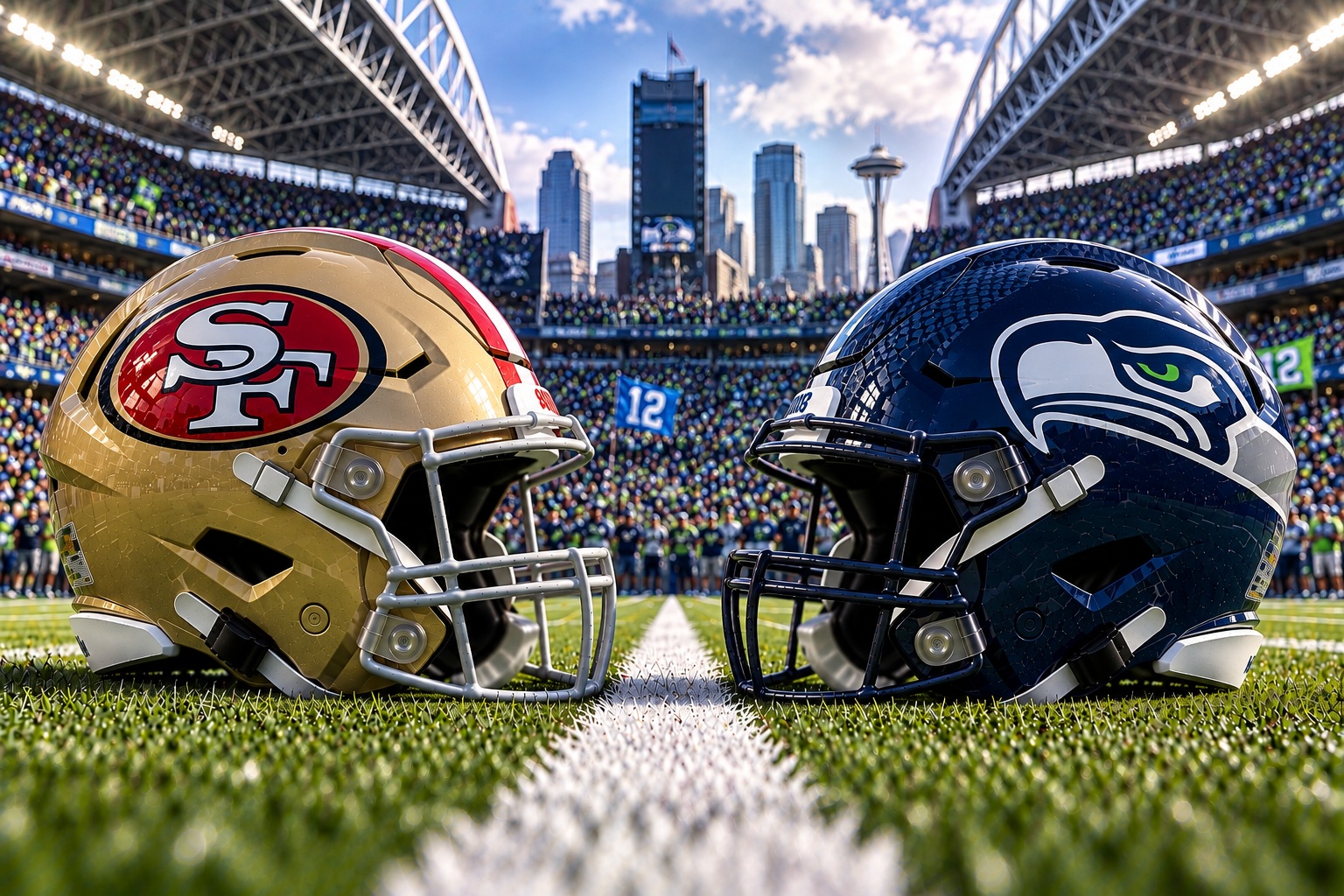 San Francisco 49ers at Seattle Seahawks NFL Week 5 Pick San Francisco 49ers at Seattle Seahawks NFL Week 5 NFC West matchup graphic with spread pick and analysis from Joe Jensen