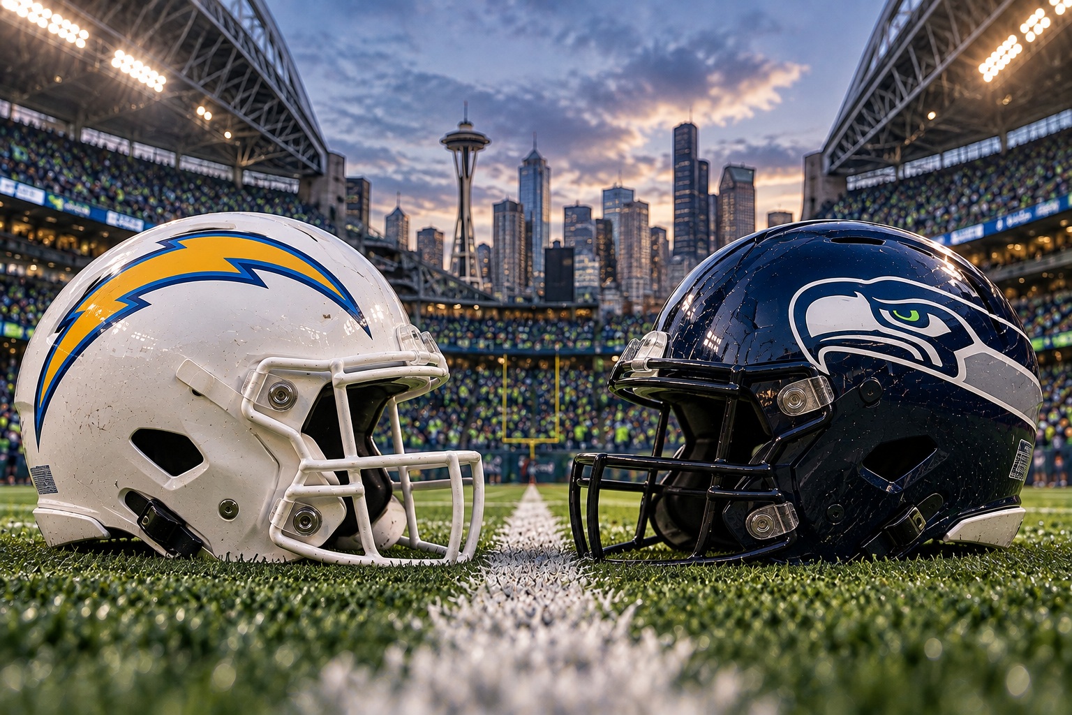 Chargers and Seahawks_ Seattle Showdown Los Angeles Chargers at Seattle Seahawks NFL Week 4 matchup graphic with total pick and analysis from Joe Jensen