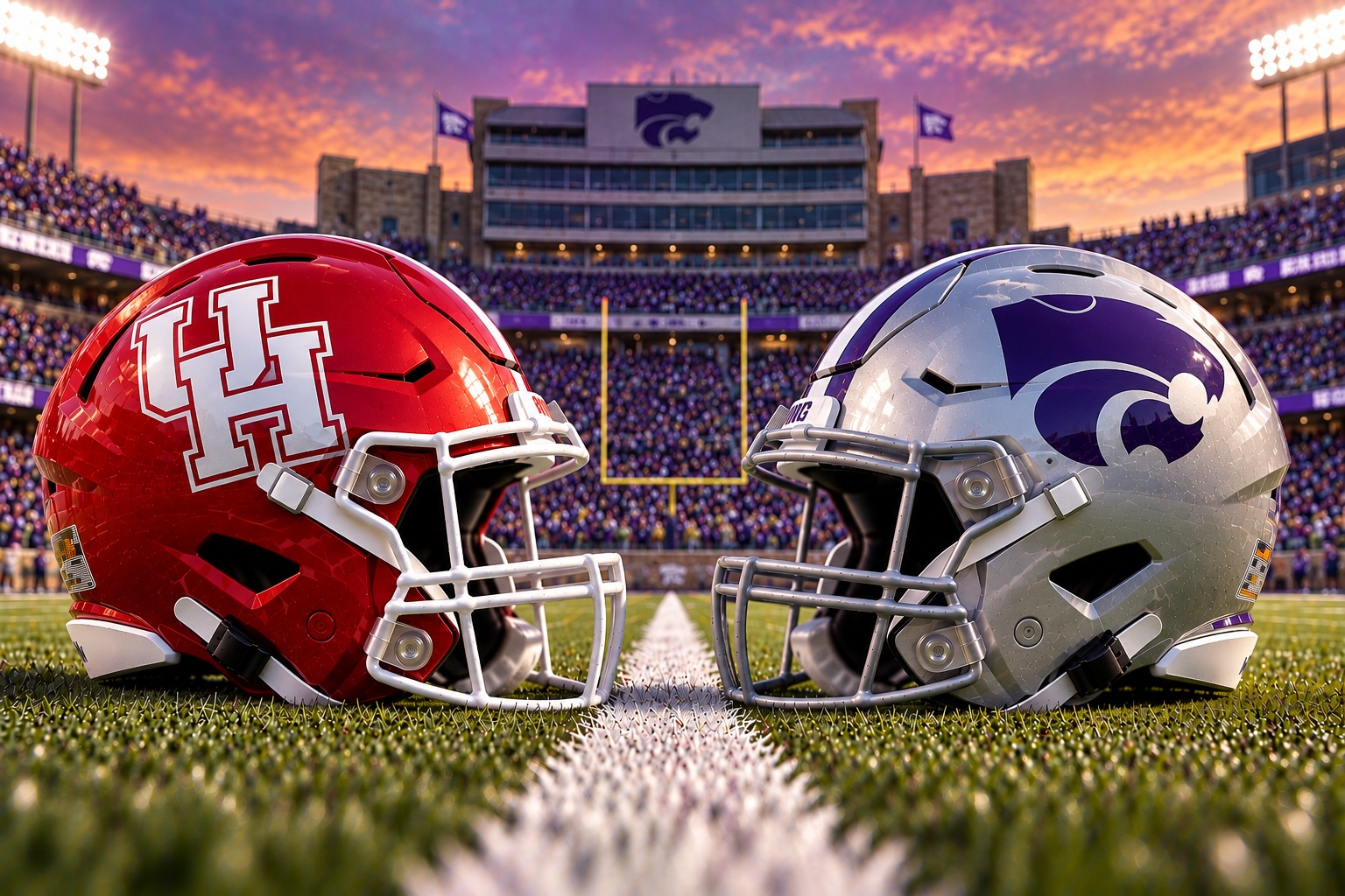 Houston at Kansas State College Football Pick Houston Cougars at Kansas State Wildcats Big 12 college football matchup graphic with spread pick and analysis from Joe Jensen