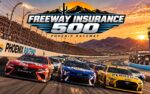 Freeway Insurance 500 NASCAR Cup Series Phoenix Raceway matchup graphic with winner, mid-range, and dark horse picks