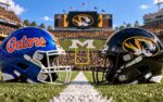 Florida Gators at Missouri Tigers college football SEC matchup graphic with spread pick and analysis from Joe Jensen