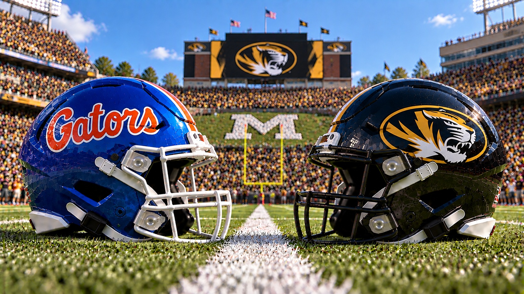 Florida at Missouri College Football SEC Pick Florida Gators at Missouri Tigers college football SEC matchup graphic with spread pick and analysis from Joe Jensen