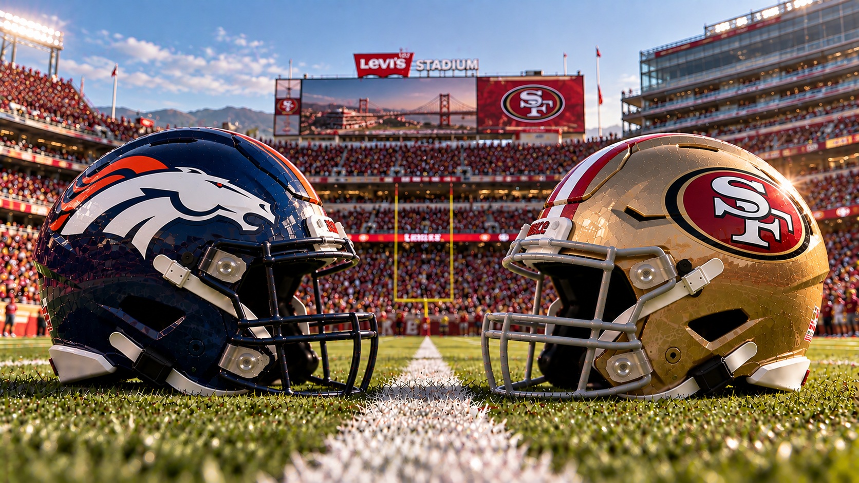 Denver Broncos at San Francisco 49ers NFL Week 4 matchup graphic with spread pick and analysis from Joe Jensen