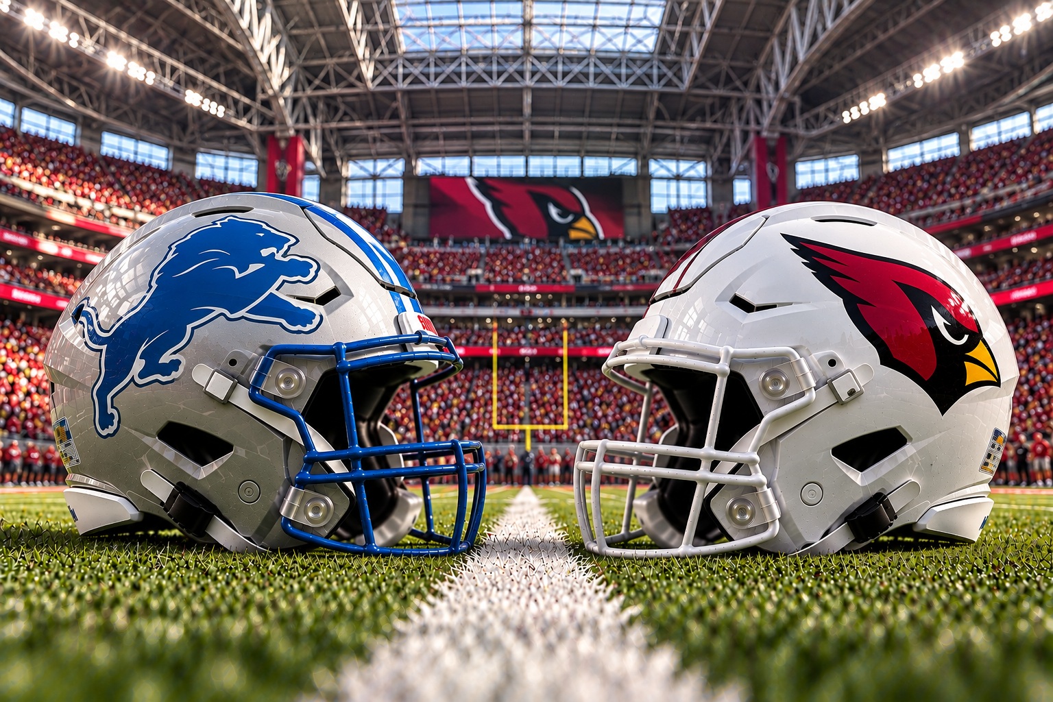Detroit Lions at Arizona Cardinals NFL Week 5 NFC matchup graphic with spread pick and analysis from Joe Jensen