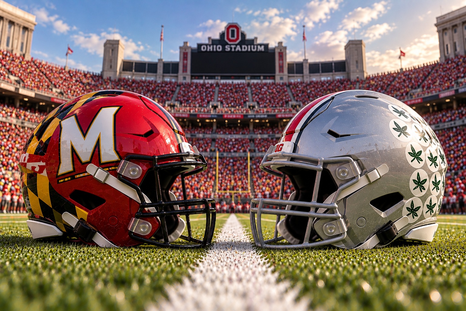 RBD’s College Football Over Pick: Maryland at Ohio State Total Maryland Terrapins at Ohio State Buckeyes college football matchup graphic with total pick and analysis from RBD