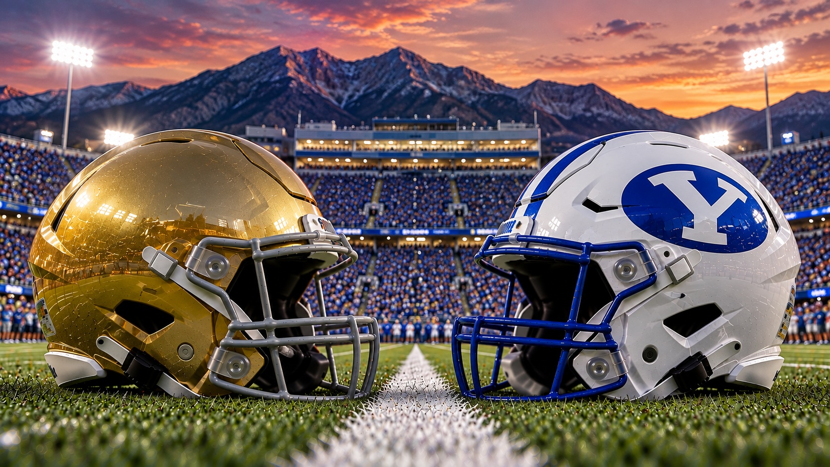 Notre Dame Fighting Irish at BYU Cougars Week 8 College Football Pick Notre Dame Fighting Irish at BYU Cougars college football Week 8 top-10 matchup graphic with spread pick and analysis from Mike Mann
