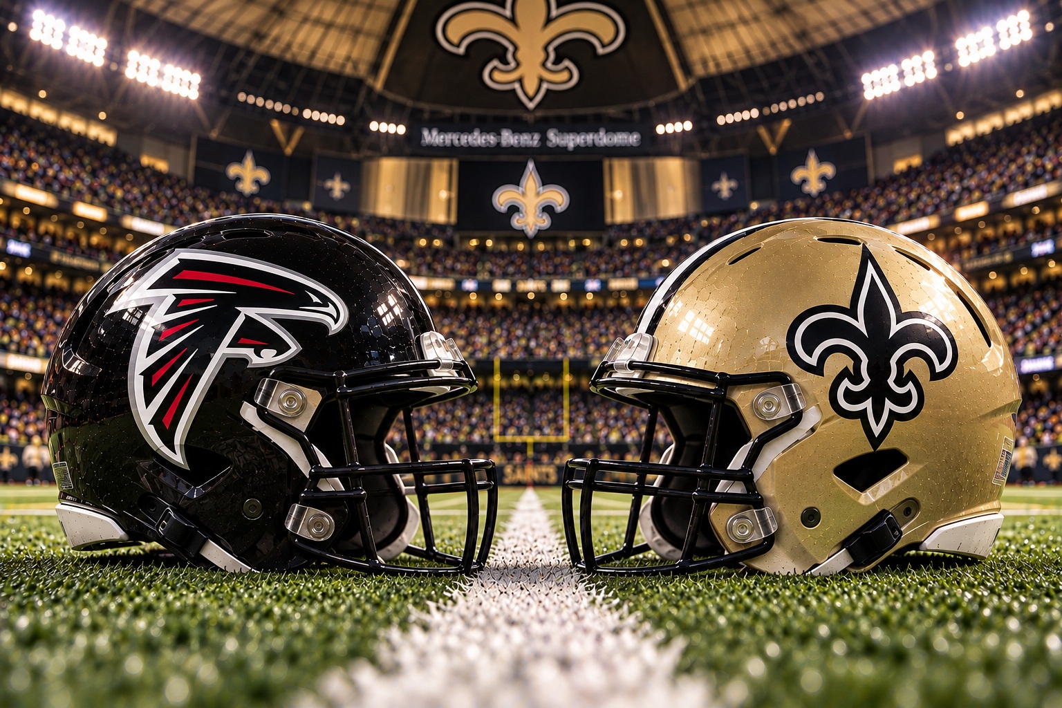Atlanta Falcons at New Orleans Saints NFL Week 4 Monday Night Football Pick Atlanta Falcons at New Orleans Saints NFL Week 4 Monday Night Football matchup graphic with spread pick and analysis from Joe Jensen