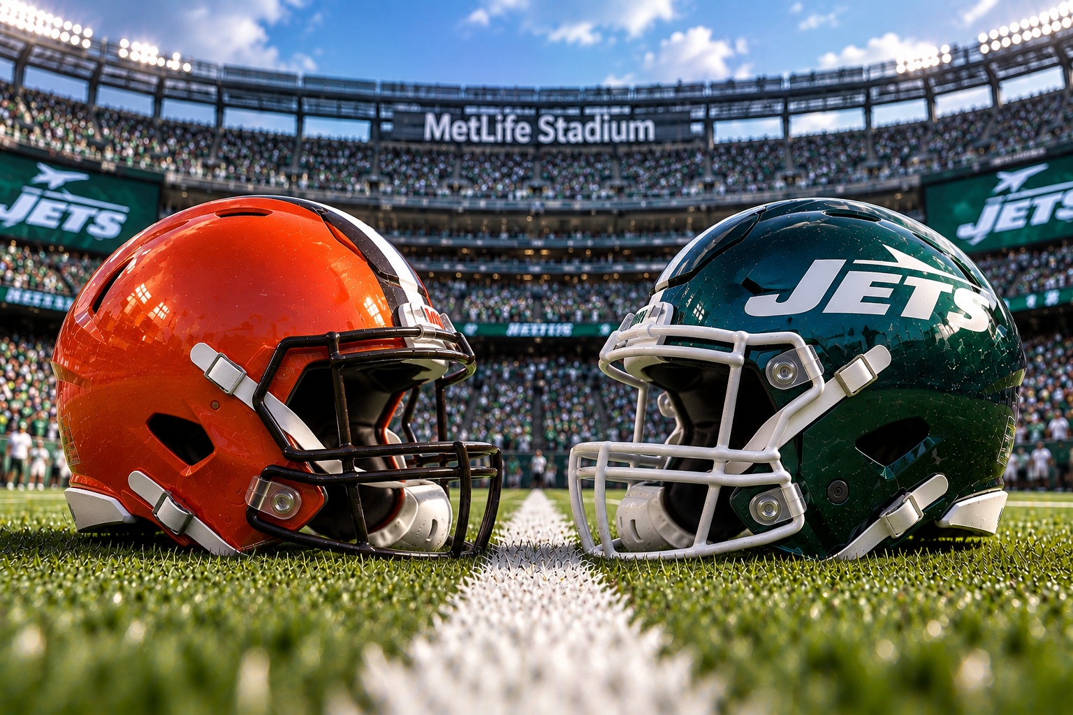 Cleveland Browns at New York Jets NFL Week 5 Pick Cleveland Browns at New York Jets NFL Week 5 matchup graphic with spread pick and analysis from Joe Jensen
