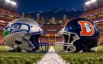 Seattle Seahawks at Denver Broncos Week 6 Thursday Night Football matchup graphic with total pick and analysis from Joe Jensen