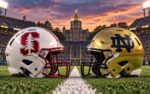Stanford Cardinal at Notre Dame Fighting Irish college football matchup graphic with spread pick and analysis from Mike Mann