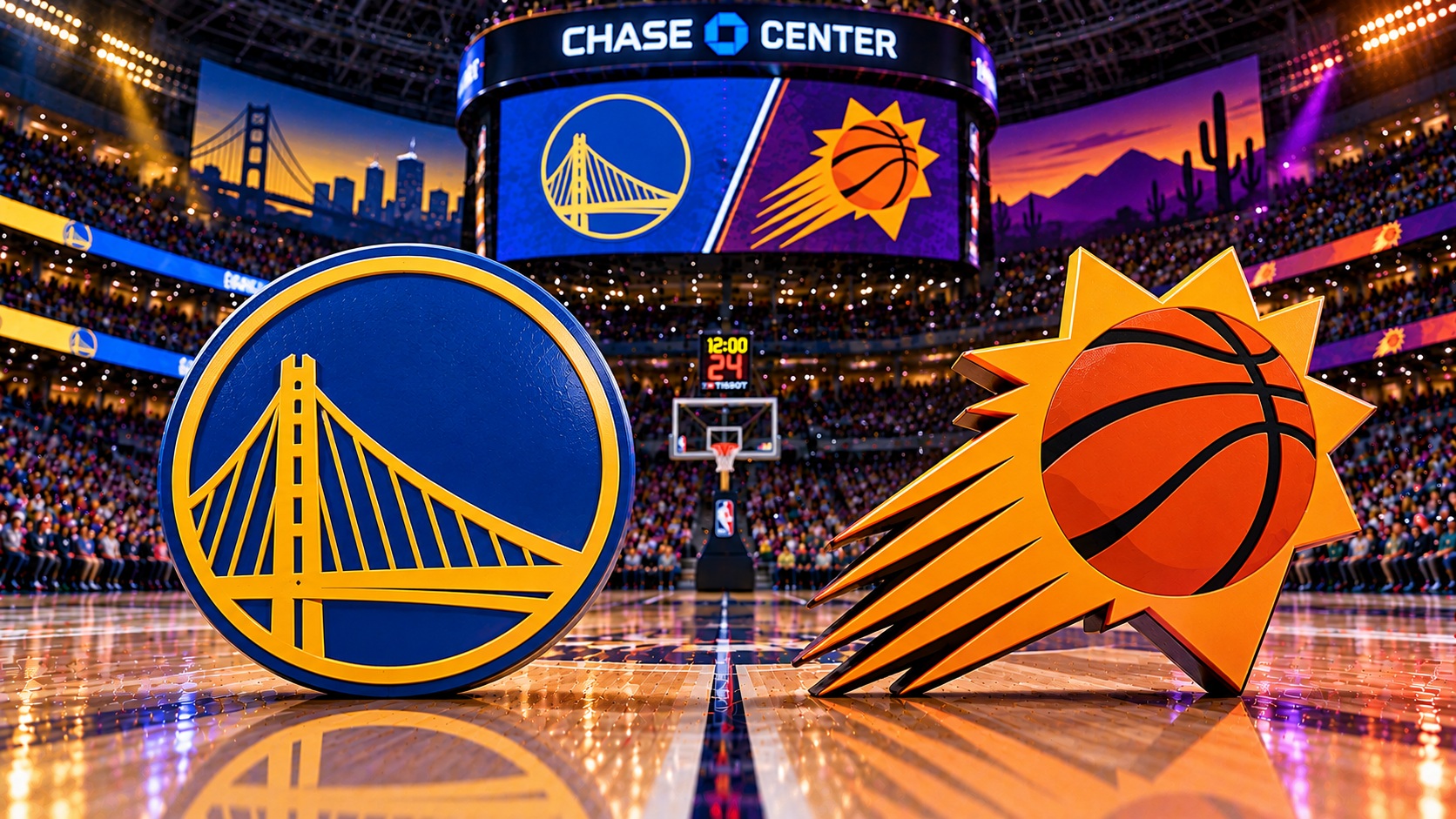 Golden State Warriors at Phoenix Suns Predictions at Mortgage Matchup Center