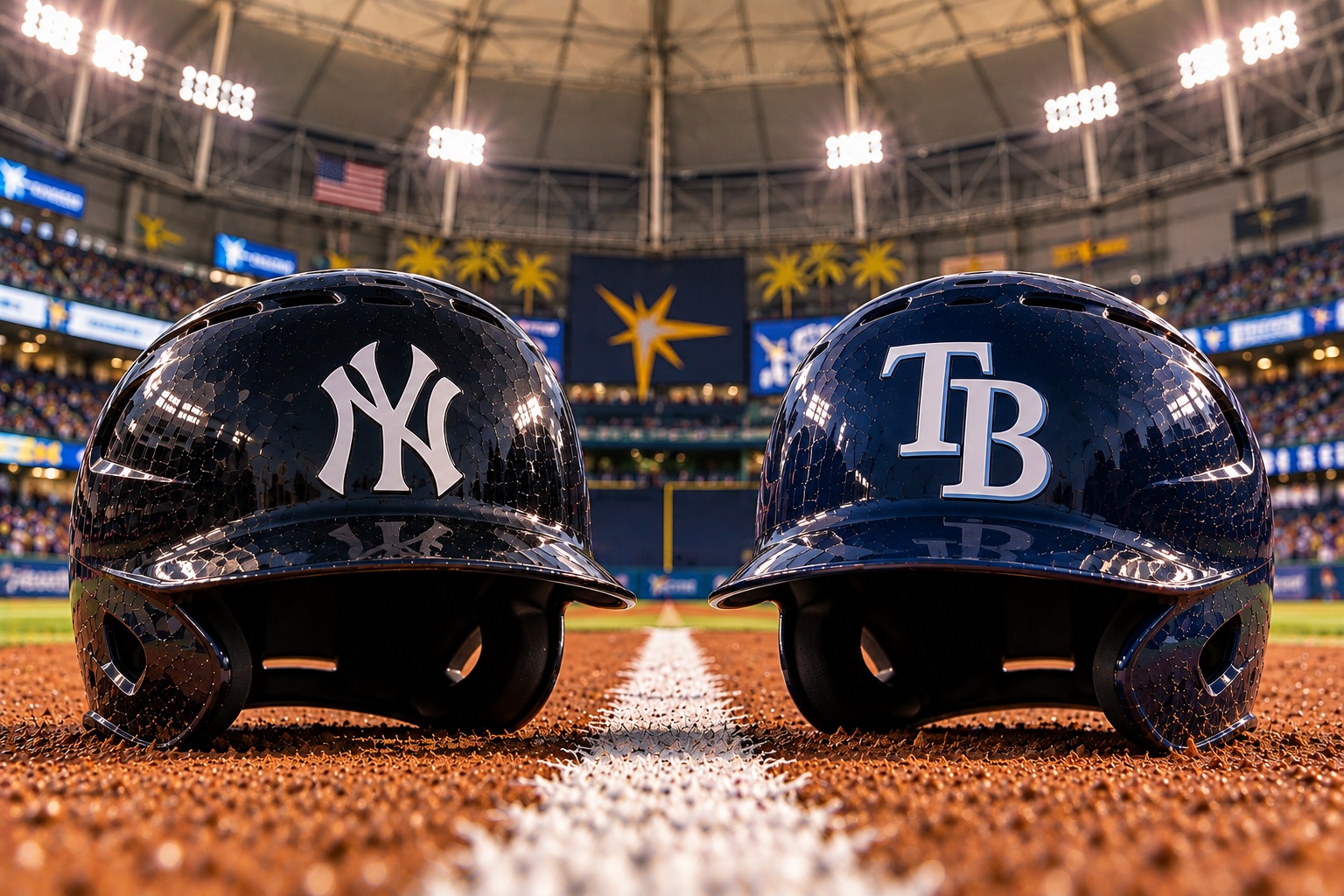 New York Yankees at Tampa Bay Rays AL Division Series Game 1 matchup graphic with moneyline pick and analysis from Joe Jensen