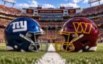 New York Giants at Washington Commanders NFL Week 5 NFC East matchup graphic with spread pick and analysis from Joe Jensen
